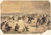 Winslow Homer Skating in Central Park France oil painting reproduction
